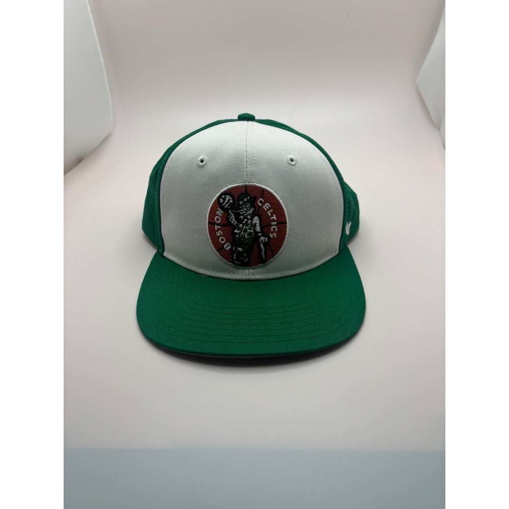 47 Brand Boston Celtics NBA Hardwood Classics Snapback Hat Green White Flat Brim